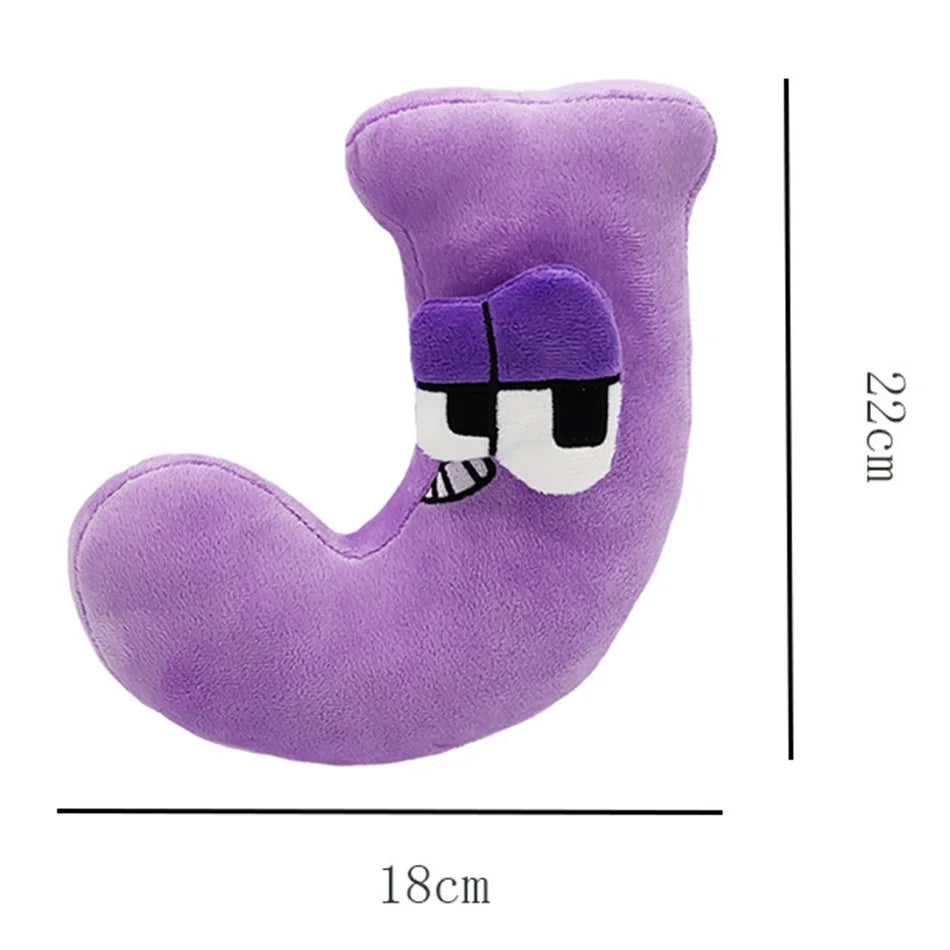 Alphabet Lore Plush Toys Anime Doll Kawaii 26 English Letters Stuffed Toys Kids Enlightenment Montessori Plush Toy Doll Gifts