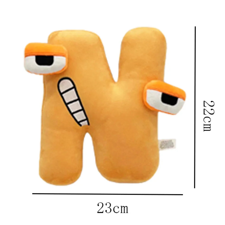 Alphabet Lore Plush Toys Anime Doll Kawaii 26 English Letters Stuffed Toys Kids Enlightenment Montessori Plush Toy Doll Gifts