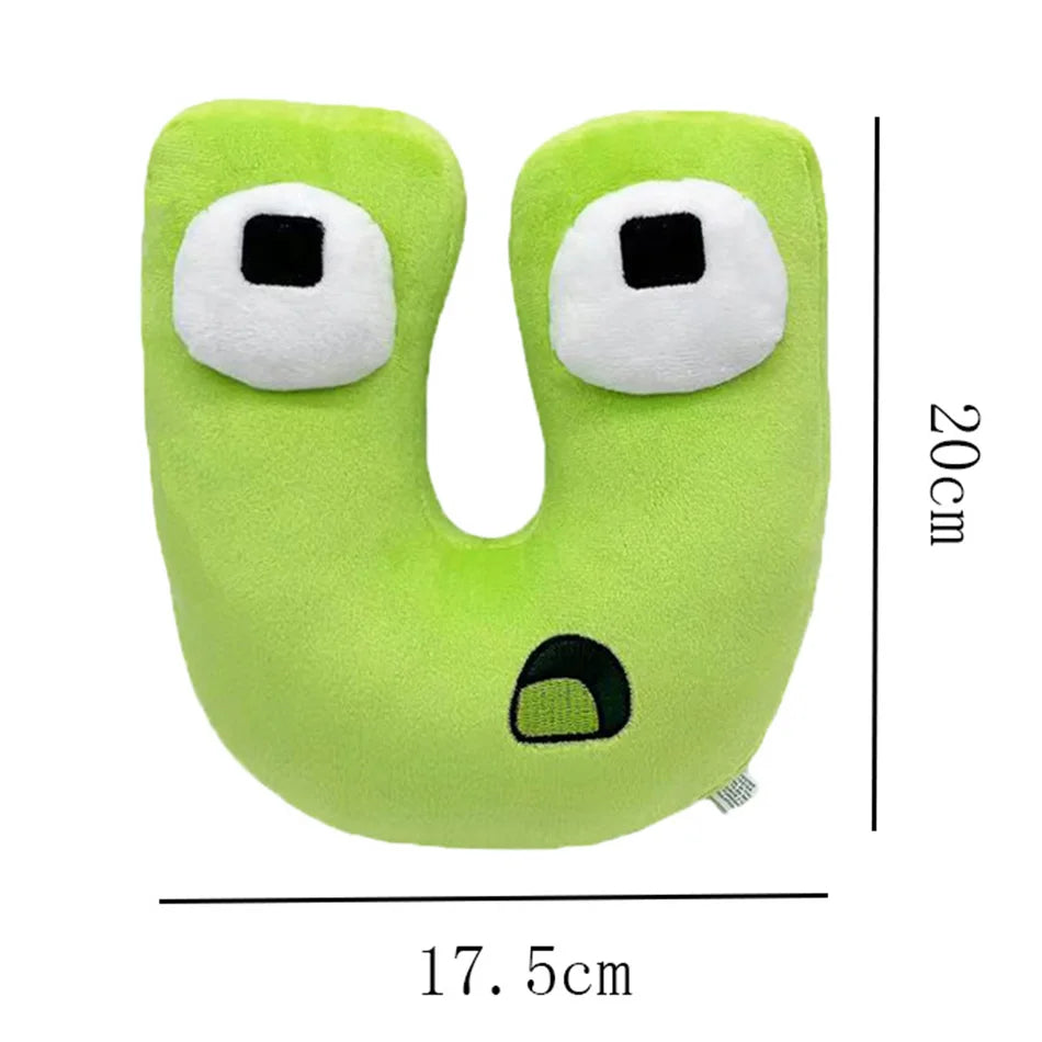 Alphabet Lore Plush Toys Anime Doll Kawaii 26 English Letters Stuffed Toys Kids Enlightenment Montessori Plush Toy Doll Gifts