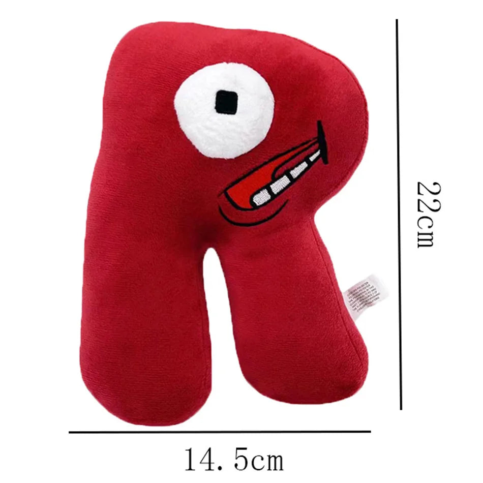 Alphabet Lore Plush Toys Anime Doll Kawaii 26 English Letters Stuffed Toys Kids Enlightenment Montessori Plush Toy Doll Gifts