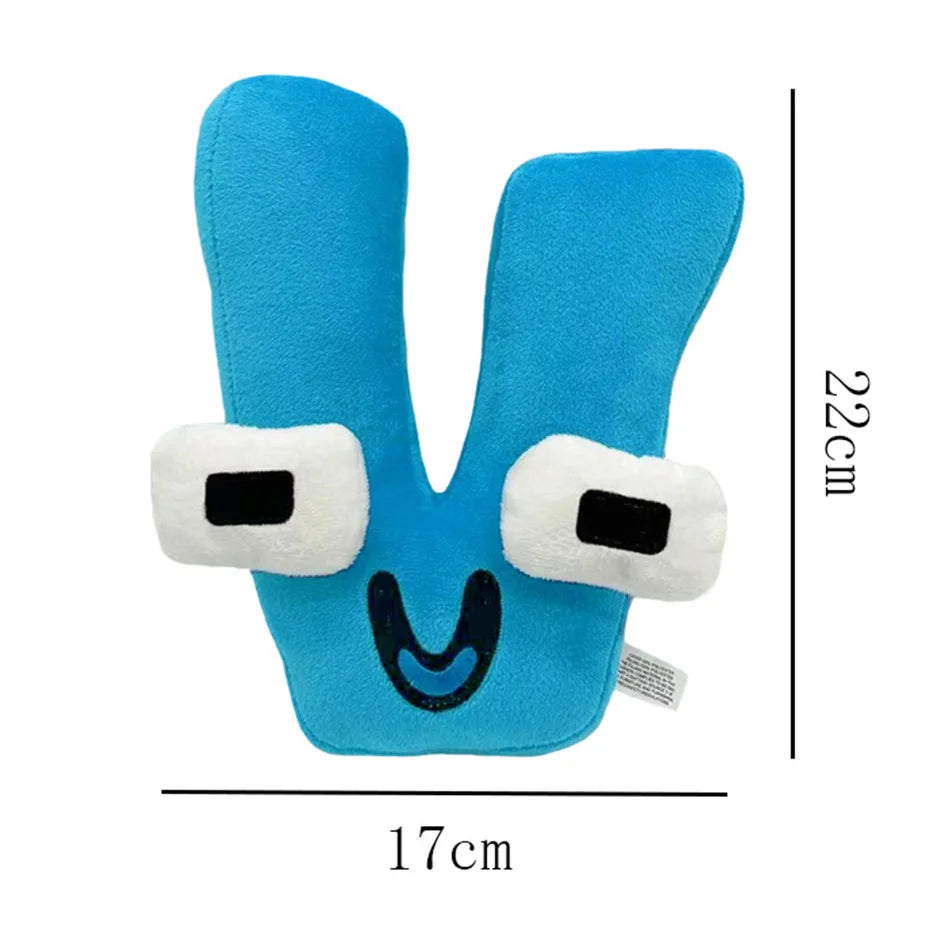 Alphabet Lore Plush Toys Anime Doll Kawaii 26 English Letters Stuffed Toys Kids Enlightenment Montessori Plush Toy Doll Gifts