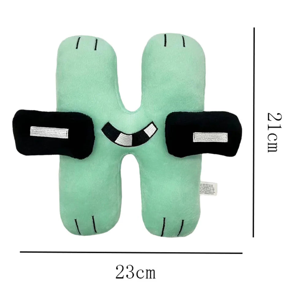 Alphabet Lore Plush Toys Anime Doll Kawaii 26 English Letters Stuffed Toys Kids Enlightenment Montessori Plush Toy Doll Gifts